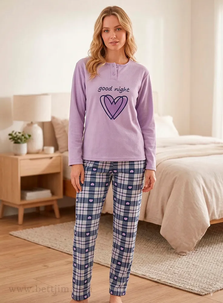 Pijama de Franela para Mujer 2 Piezas - Conjunto de Invierno Estampado vista 6