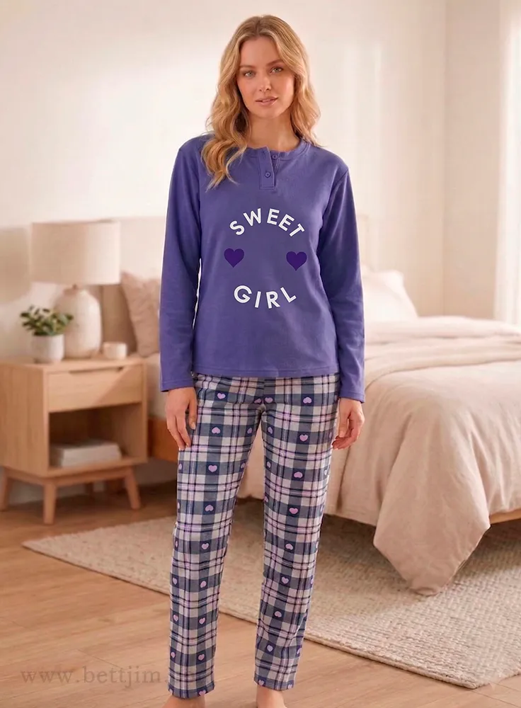 Pijama de Franela para Mujer 2 Piezas - Conjunto de Invierno Estampado vista 7